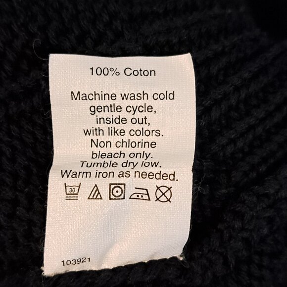 J. Crew Men's L 100% Cotton Cable Knit Cowl Neck Sweater Style 13528 - Picture 11 of 16